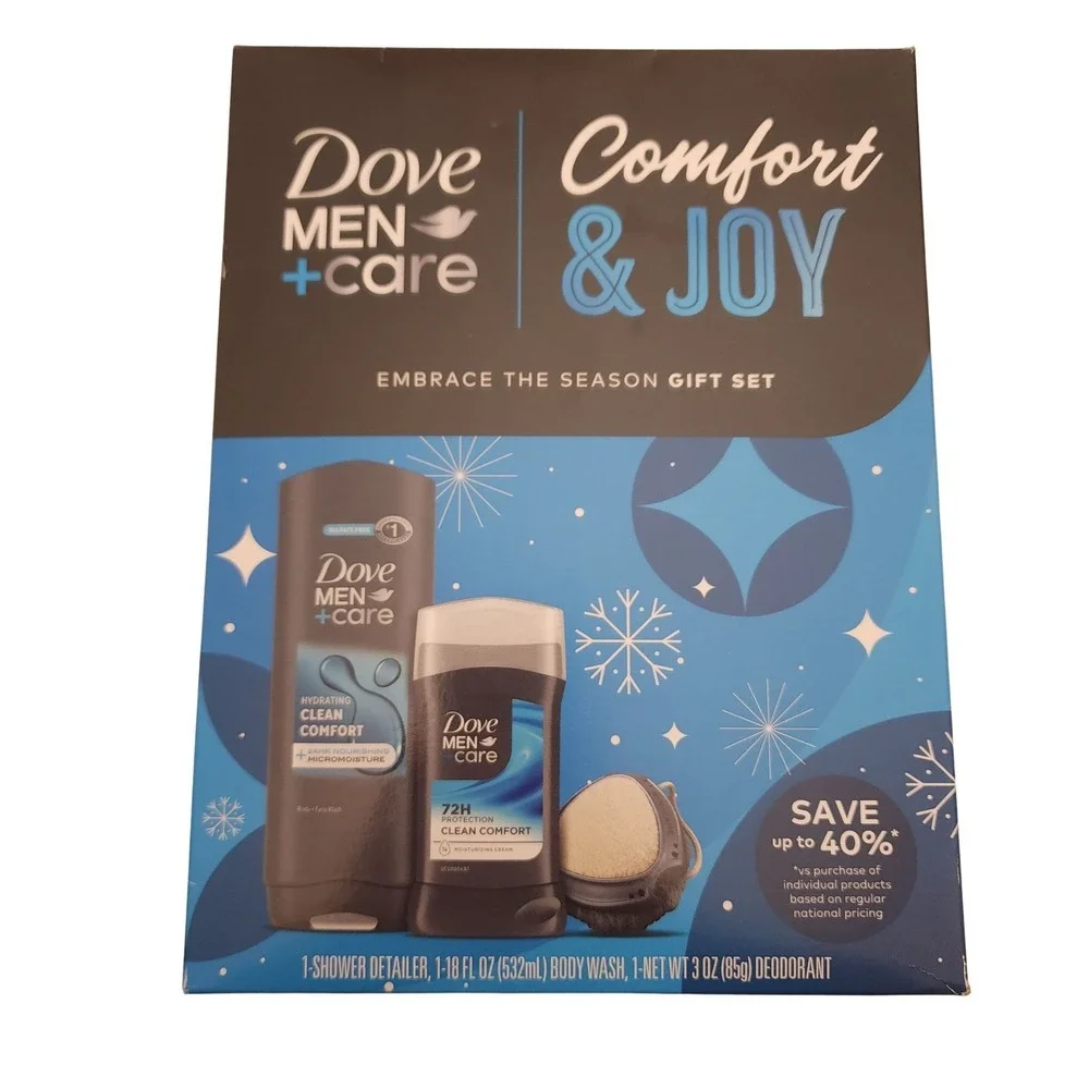 Dove Men Care Comfort Joy Embrace Season Gift Set Body Wash Deodorant Shower